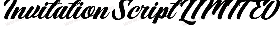 Invitation Script LIMITED FREE VERSION字体转换
